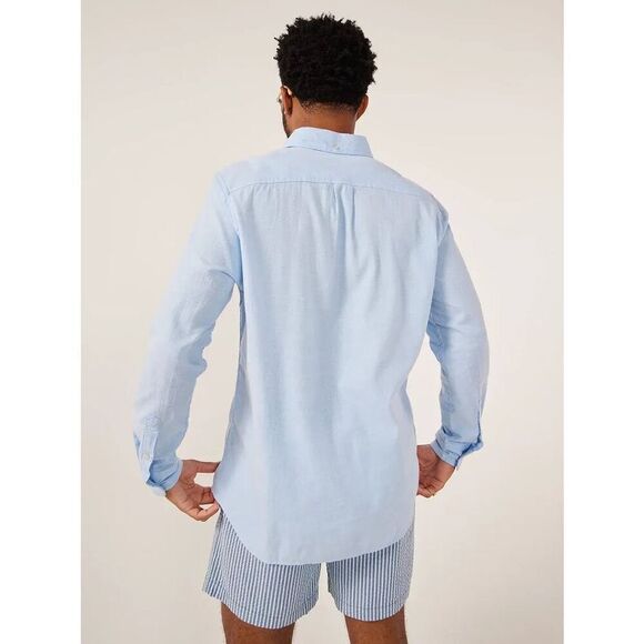 NWT Chubbies The Buttoned Up L/S Light Blue Oxford Friday Shirt Size XXL *Flaw* - Picture 8 of 8